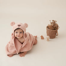 Unisex | Rust Bear Hooded Baby Bath Wrap | Rust