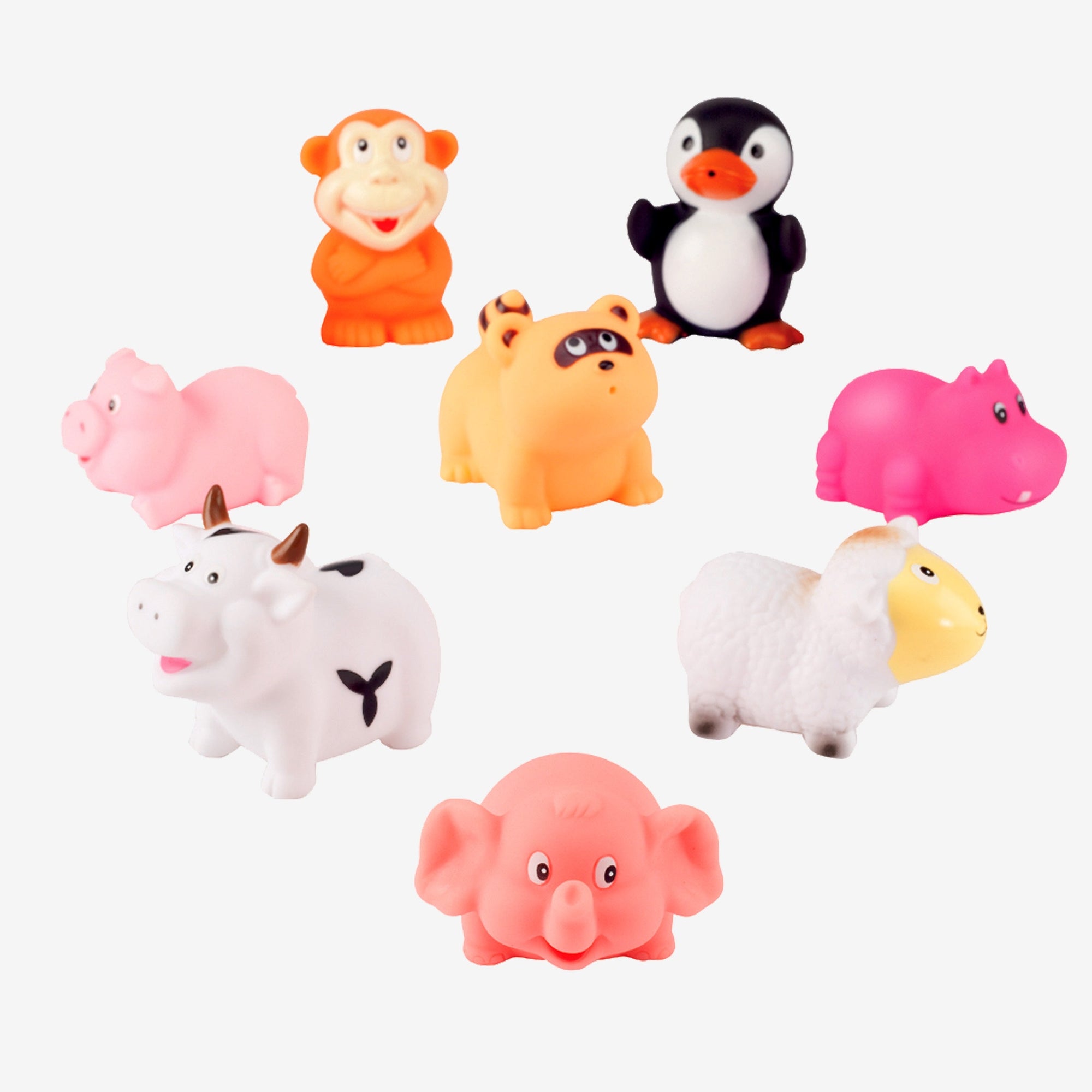 Unisex | Animal Party Squirtie Baby Bath Toys | Multi