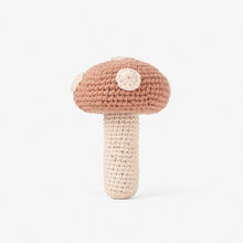Unisex | Mushroom Knit Baby Rattle | Rust