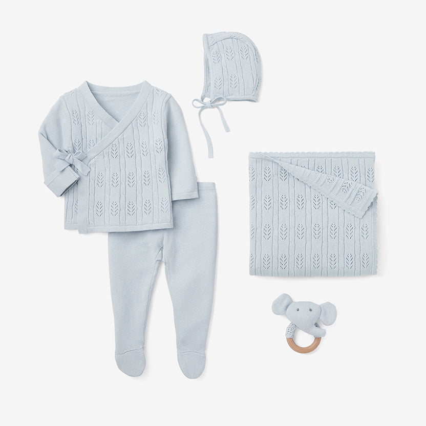 Girls | Cloud Blue Baby Layette Set w. box | Blue