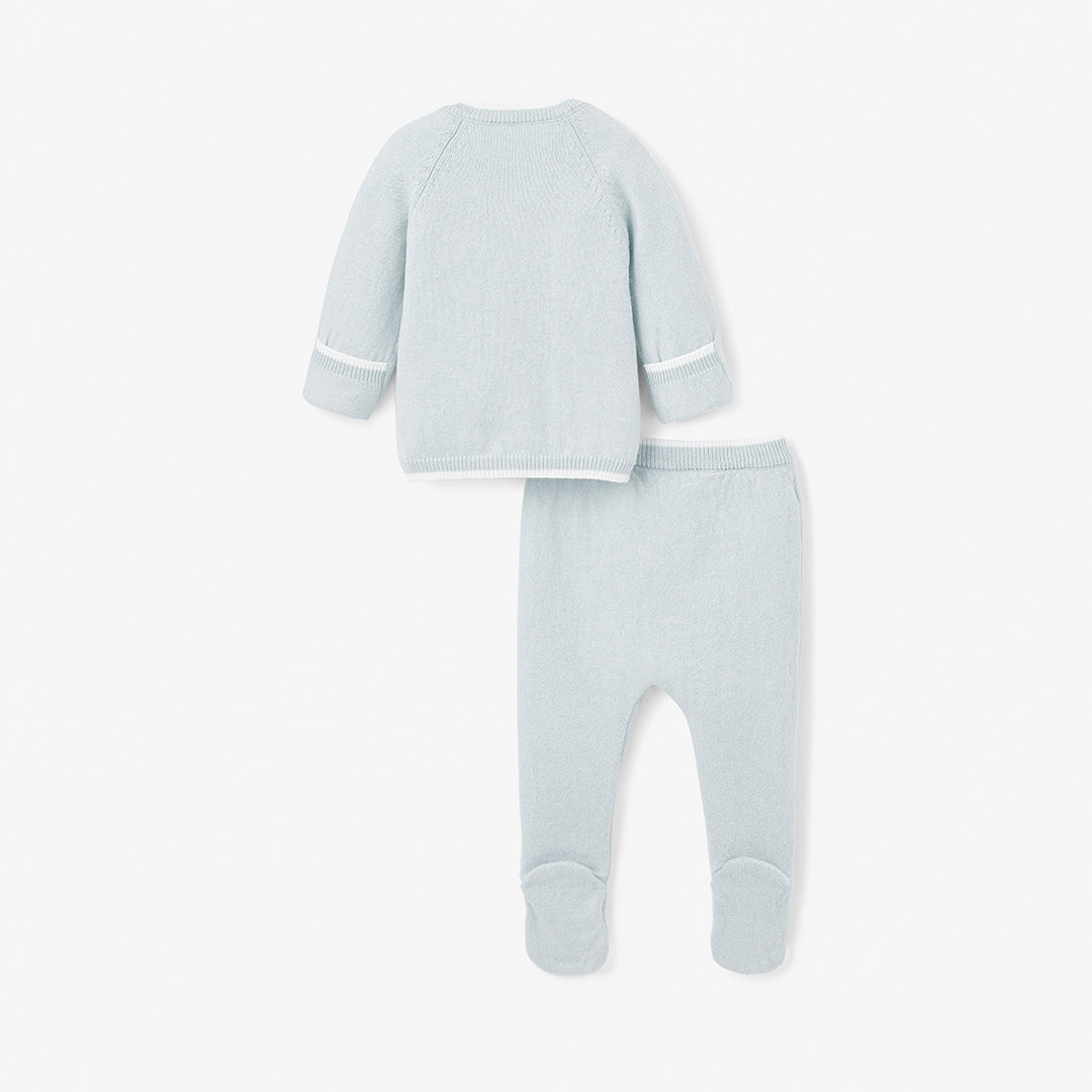 Boys | Pale Blue Cashmere Baby Layette Set | Blue