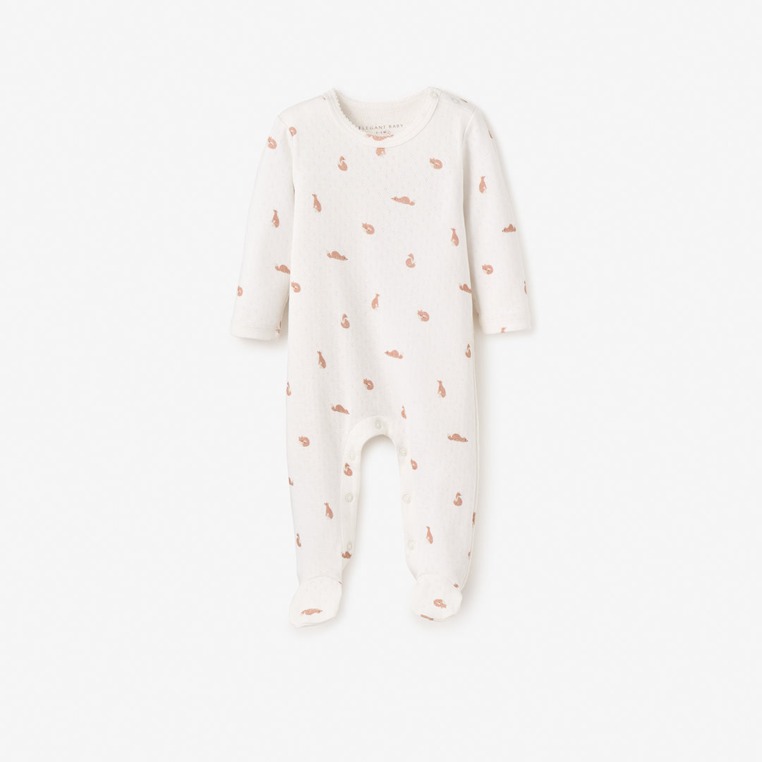 Boys | Printed Organi Cotton Jumpsuit | White