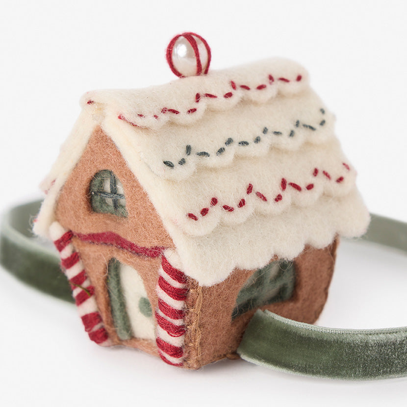 Girls | Gingerbread House Felt Baby Headband | Multi