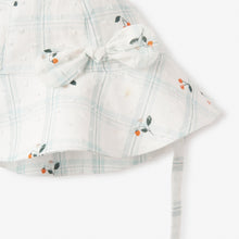 Girls | Strawberry Picnic Swiss Dot Sunhat | Aqua