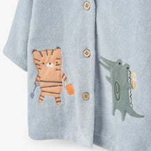 Boys | Pale Blue Seaside Safari Terry Beach Coverup | Blue