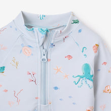 Boys | Pale Blue Ocean Adventure Baby Rash Guard | Blue