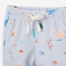 Boys | Pale Blue Ocean Adventure Baby Swim Shorts | Blue