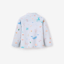 Boys | Pale Blue Ocean Adventure Baby Rash Guard | Blue