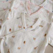Unisex | Neutral Safari Print Organic Cotton Pointelle Layette 2 Pc Gift Set | Multi