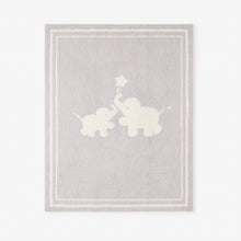 Unisex | Elephant Feather Knit Baby Blanket | Gray