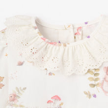 Girls | Magical Mouse Print Mini Cord Lace Collar Dress + Bloomer Set | White