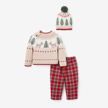 Unisex | Holiday Fairisle Sweater + Tartan Pant Set | Multi