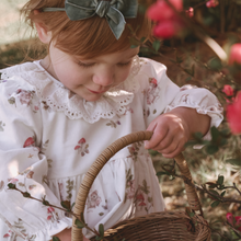 Girls | Magical Mouse Print Mini Cord Lace Collar Dress + Bloomer Set | White