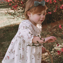 Girls | Magical Mouse Print Mini Cord Lace Collar Dress + Bloomer Set | White