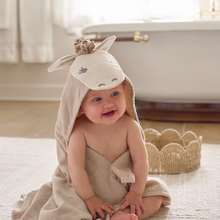 Unisex | Pony Hooded Baby Bath Wrap | Taupe