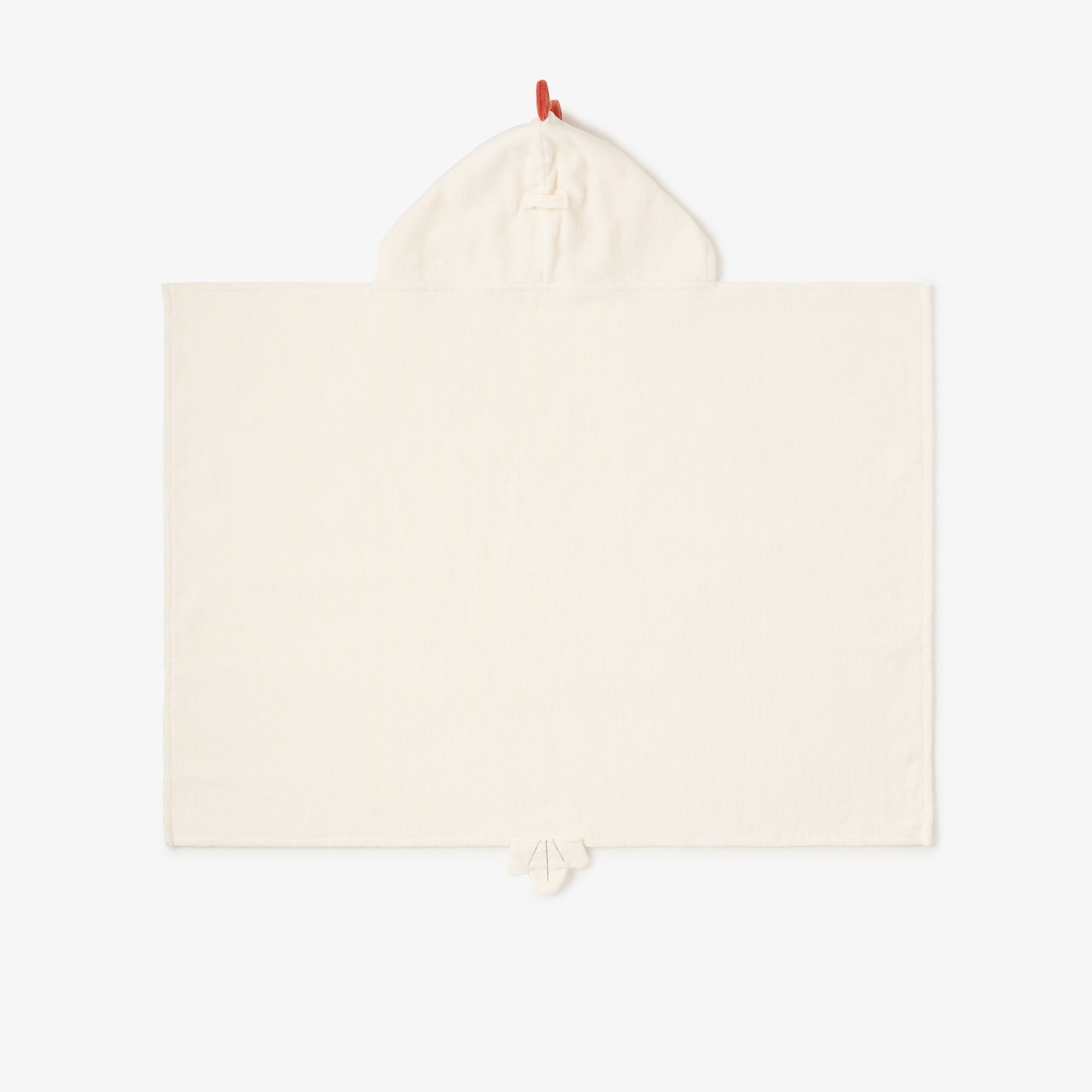 Unisex | Chicken Hooded Baby Bath Wrap | White