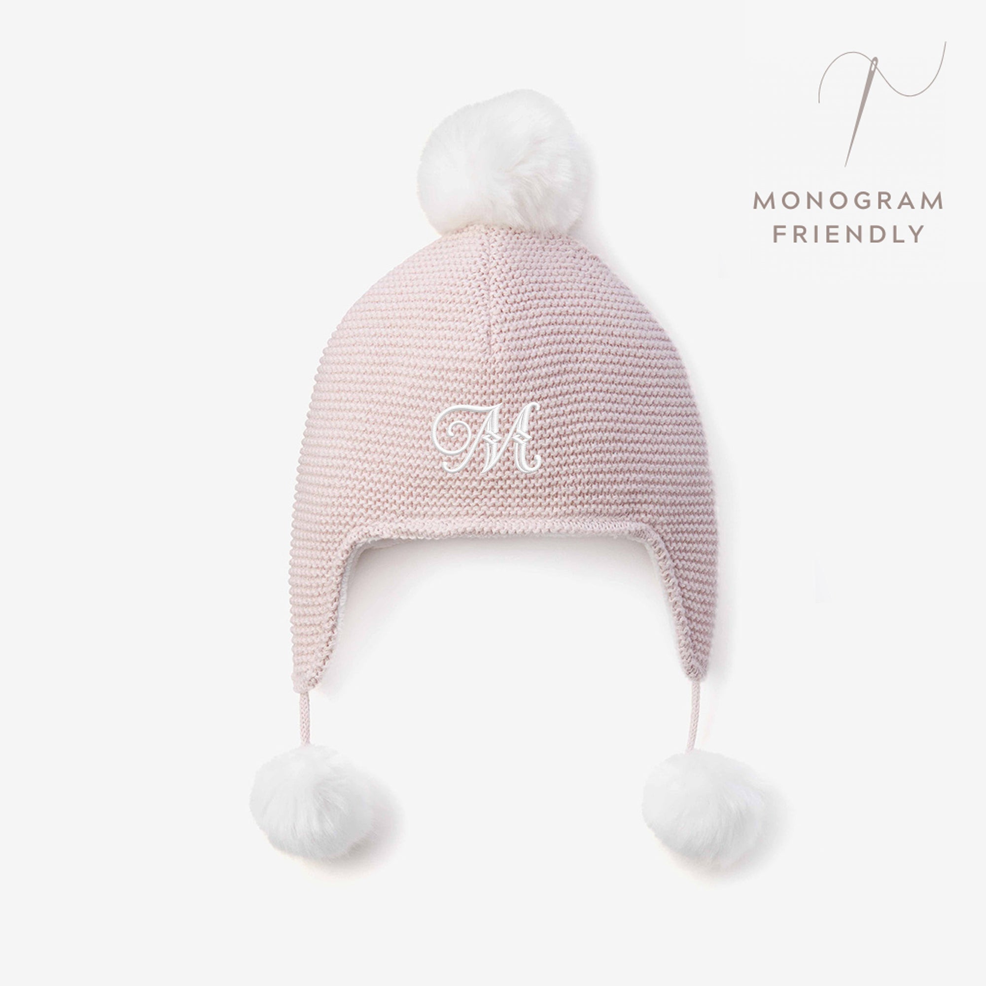 Girls | Sofia & Finn Pale Pink Pom Pom Baby Hat | Pink