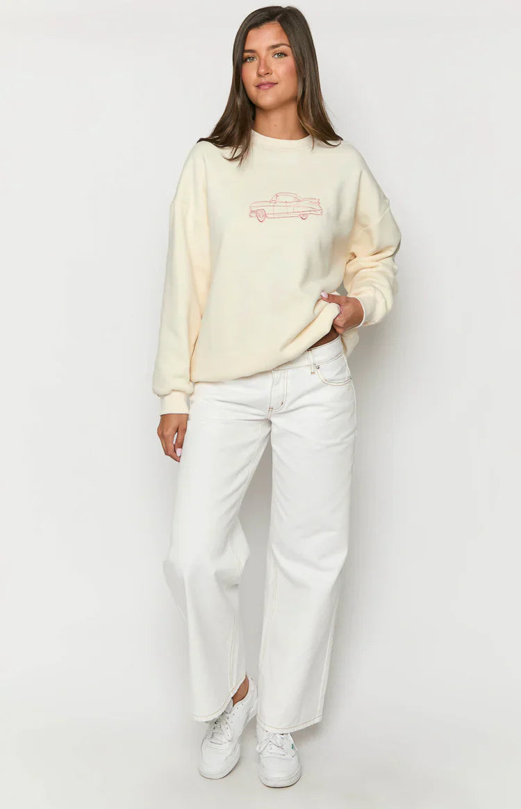 Elodie Crew Neck Sweater | Cream