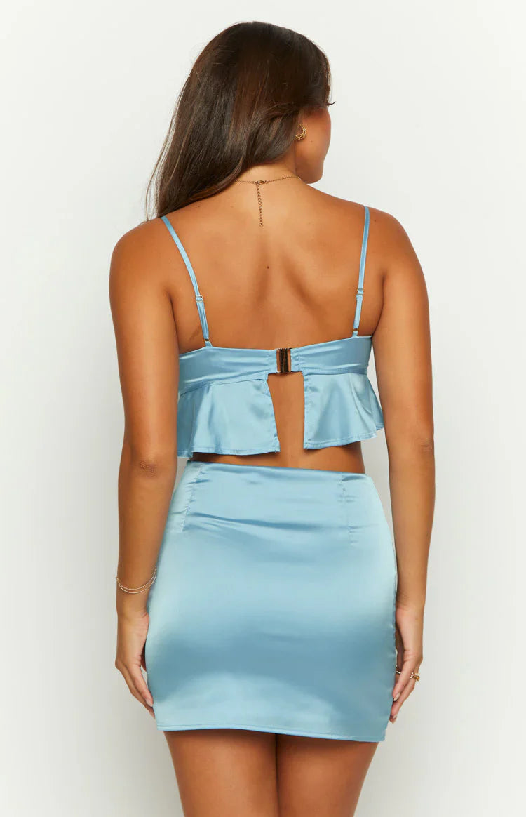 Emella Crop Top | Blue