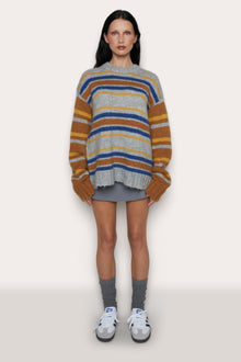 Womens | Oversized Crewneck | Blue Multi