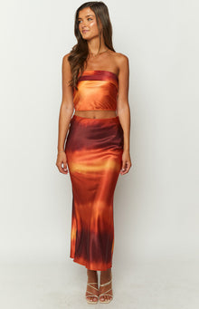 Esme Maxi Skirt | Sunset Print
