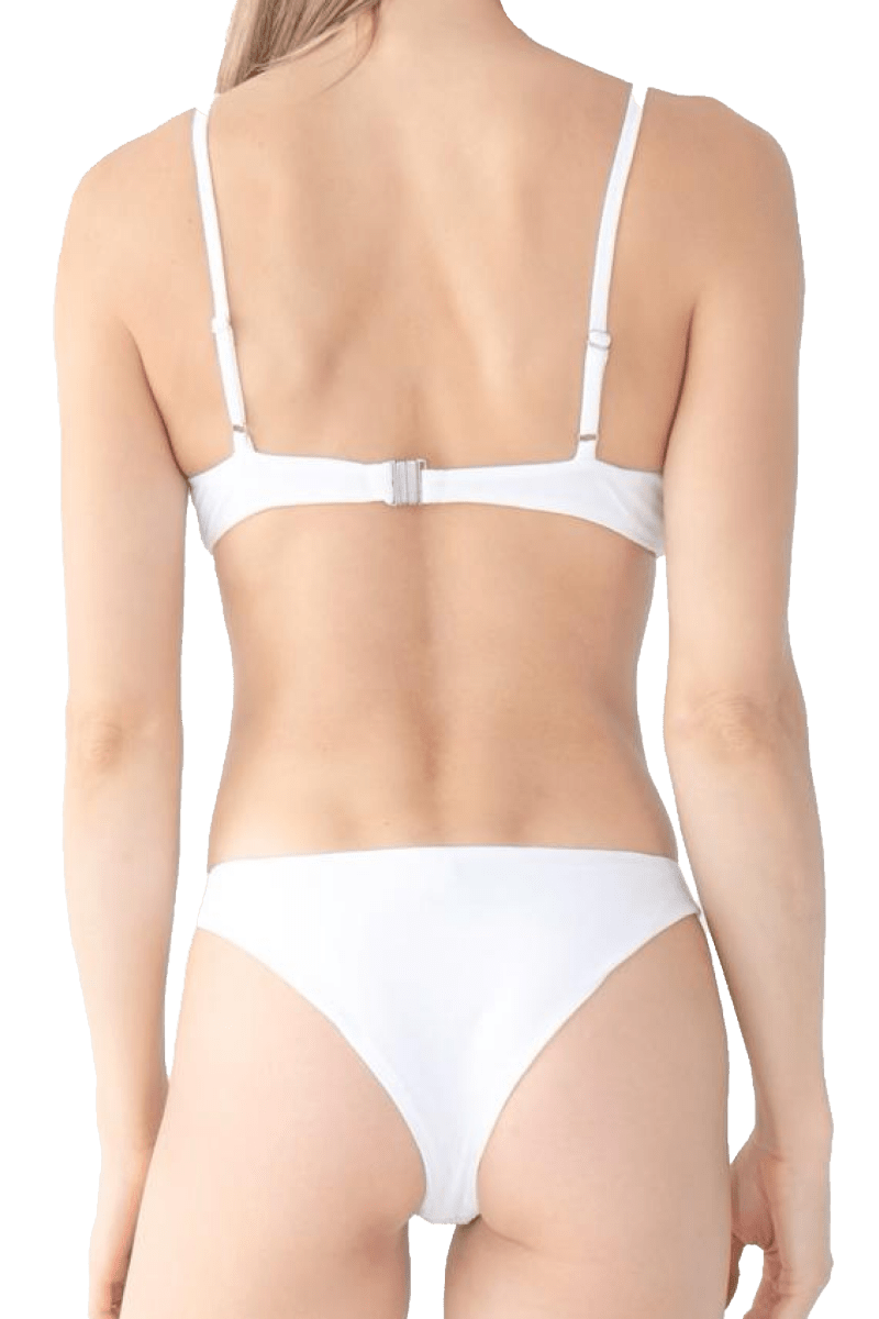 Euro Summer Hand - Beaded Embellished Bikini Bottom - White/Purple - Self - Adore