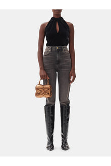 Eyelets Slouchy High Shaft Boots | Black