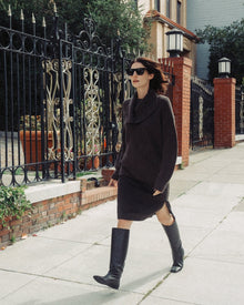 Ilana | Colette Contrast Leather-Trim Skirt in Size Small