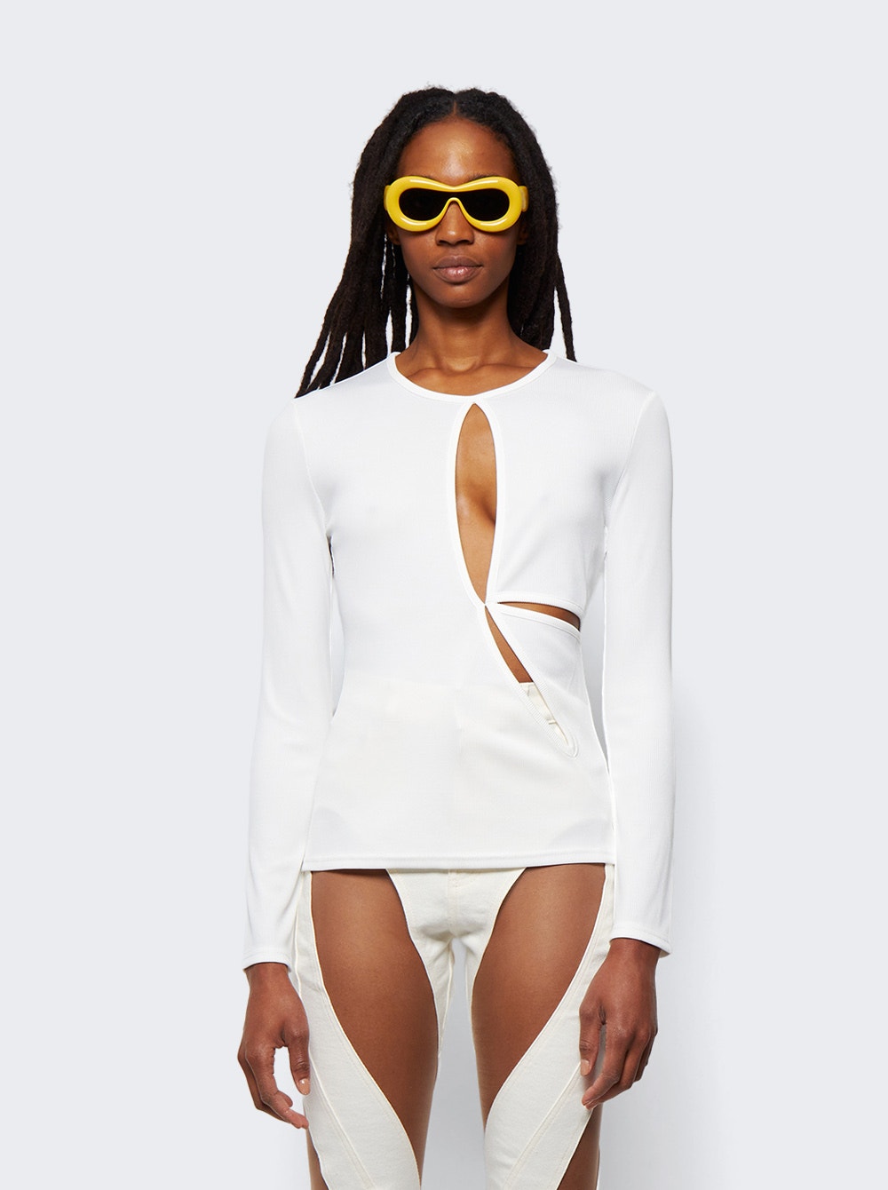 Women | Christopher Esber | Anglaise Long Sleeve Top | White