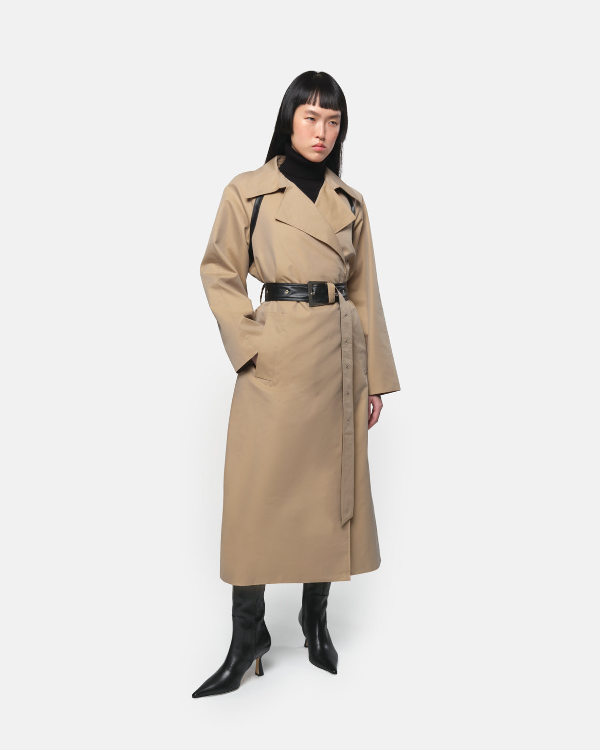 Women | Marge Trench | Almond & Noir