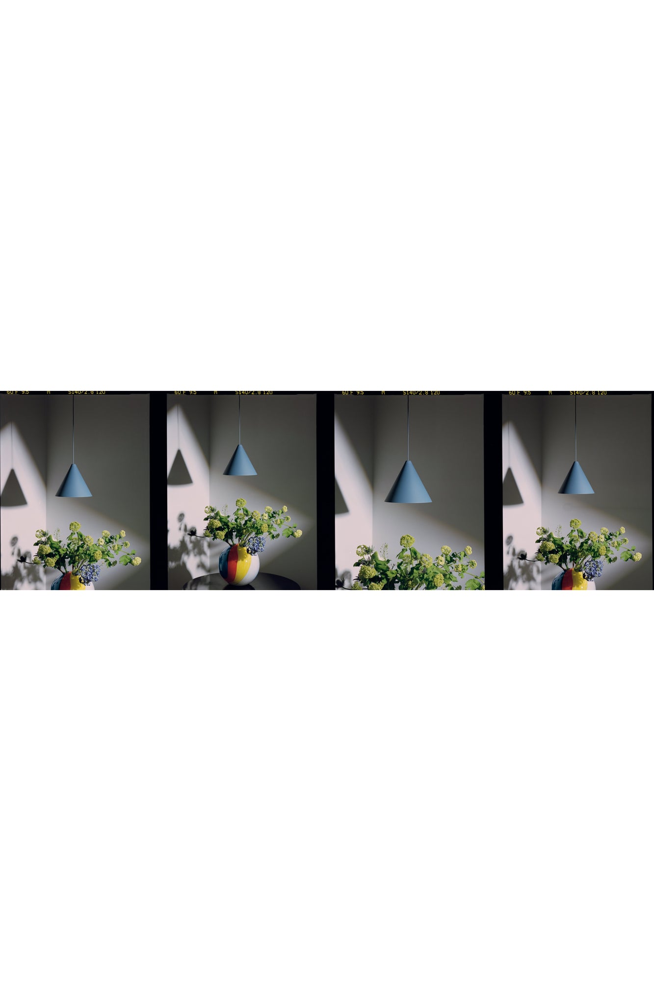 String Light Cone Suspension 22m | Blue