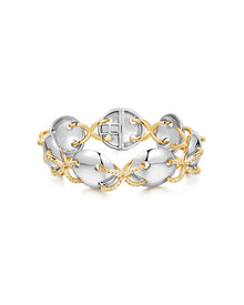 Mariner Cross Bracelet | Cubic Zirconia | Silver