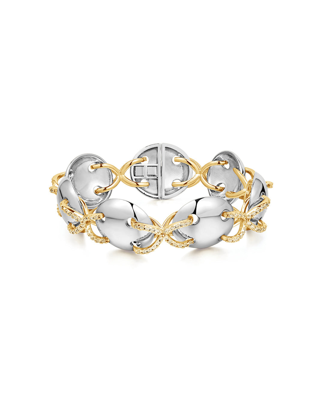 Mariner Cross Bracelet | Cubic Zirconia | Silver