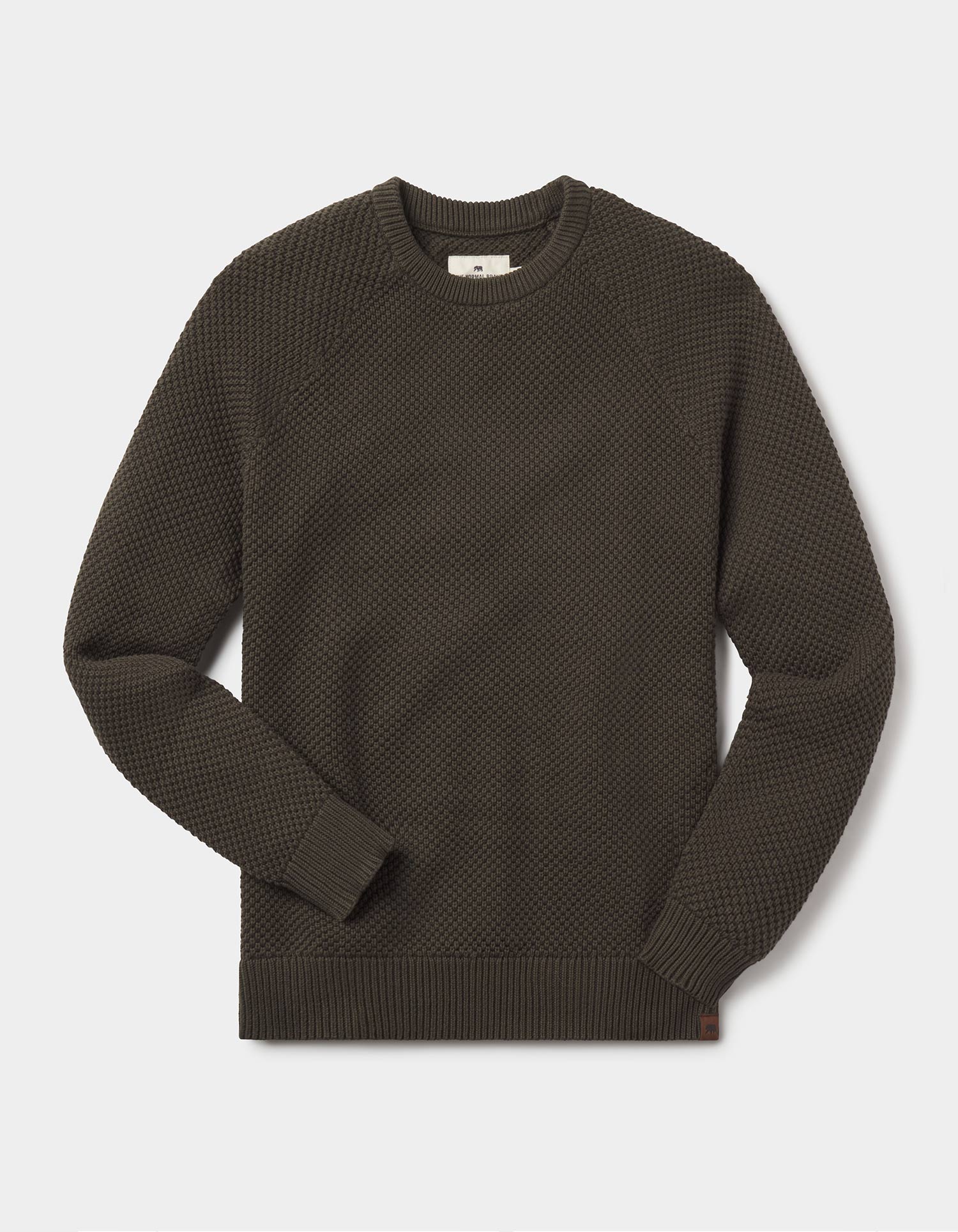 Men | Moss Stitch Crew | Oakmoss