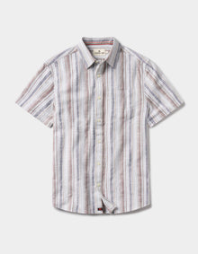 Men | Freshwater Short Sleeve Button Up Shirt | Misty Harbor Stripe