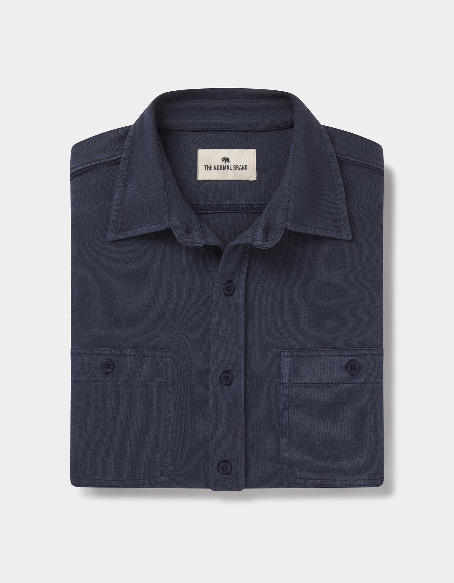 Men | Lennox Jersey Button Up | Navy