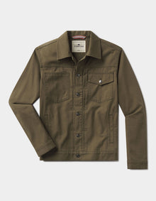 Men | James Canvas Trucker | Dark Moss