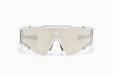 Unisex | Fleche Sunglass | Black Palladium - White Enamel - Matte Grey  | Dark Grey w/ Platinum Mirror