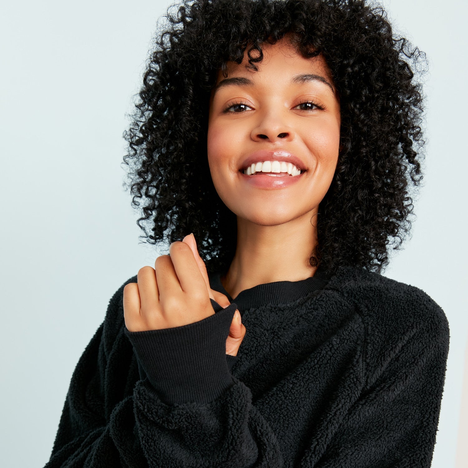 Sherpa Fleece Lounge Crew | Black