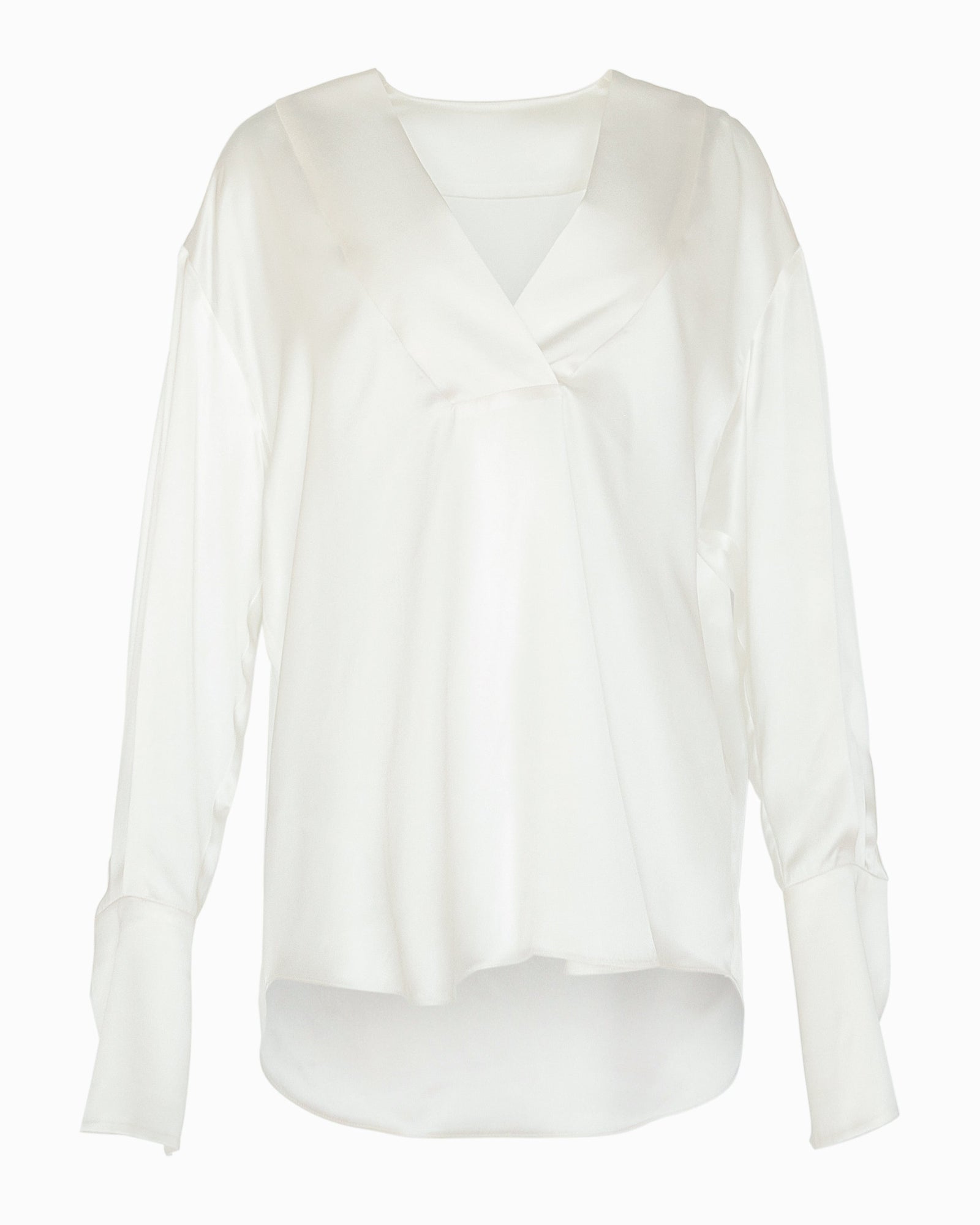 Flux Deep V Blouse | Ivory