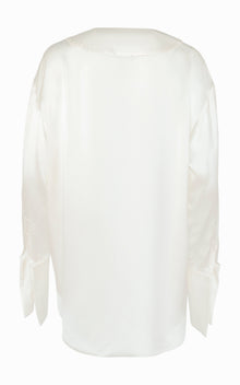Flux Deep V Blouse | Ivory