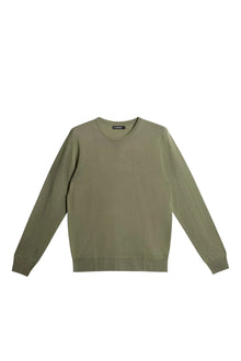 Lyle Light Merino Sweater in Oil Green by J.Lindeberg