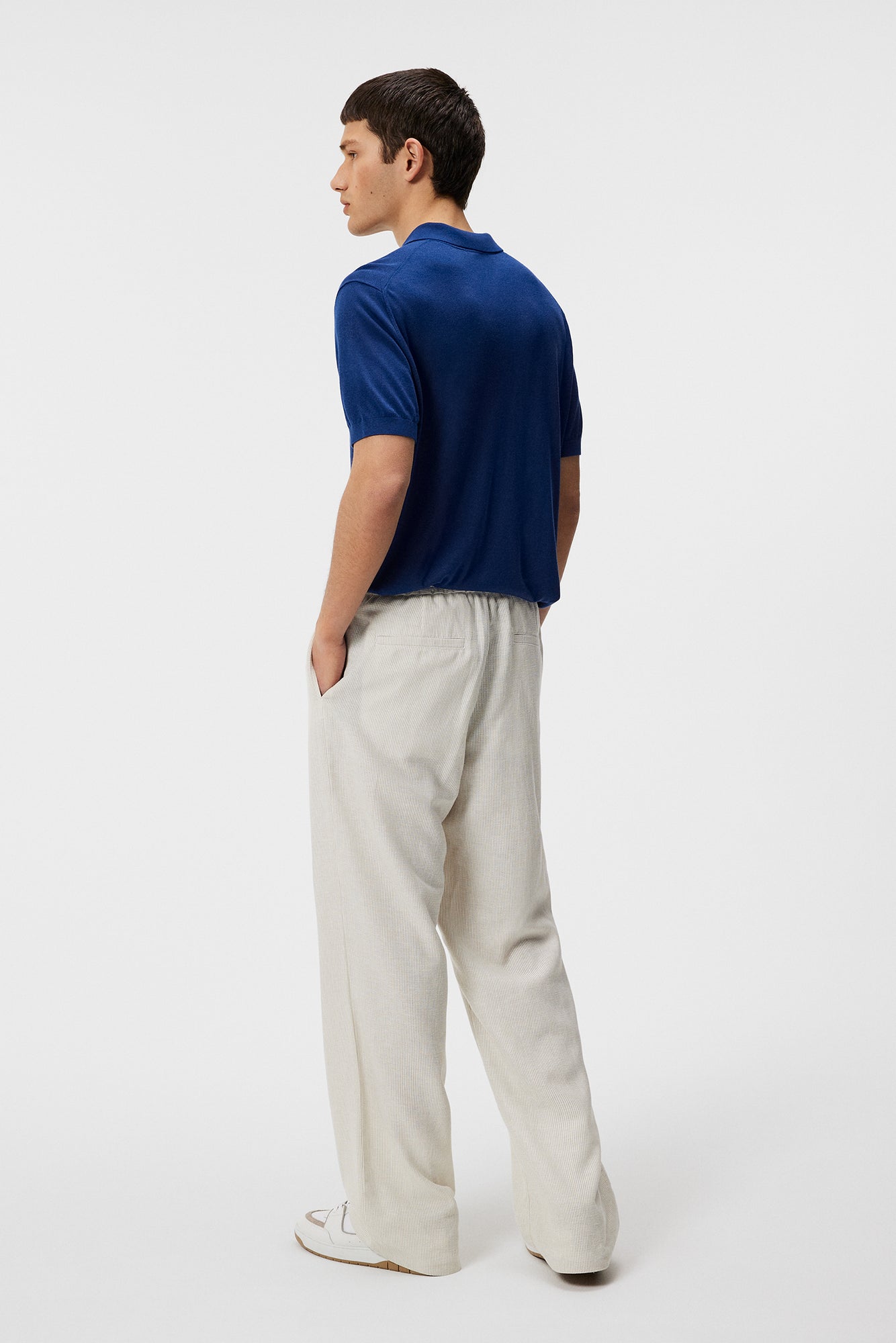 Men | Ridge Lyocell Silk Polo | Estate Blue