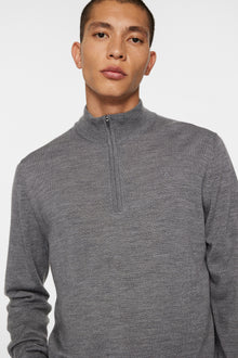Men | Kiyan Quarter Zip Sweater | Mid Grey Melange