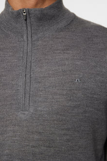 Men | Kiyan Quarter Zip Sweater | Mid Grey Melange