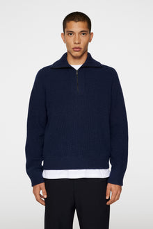 Men | Wilmer Quarter Zip Knit | JL Navy