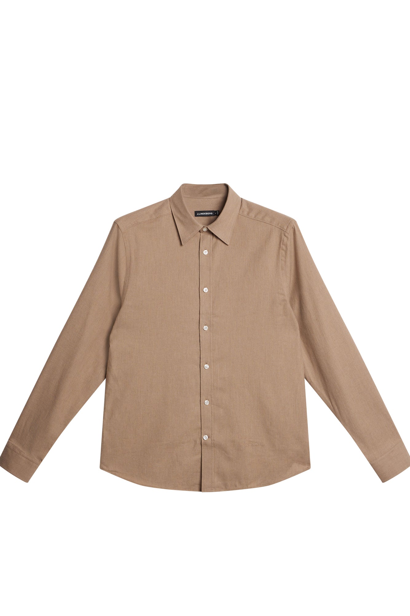 Men | Light Flannel Slim Shirt | Tiger Brown