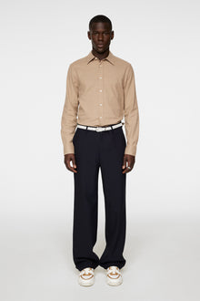 Men | Light Flannel Slim Shirt | Tiger Brown