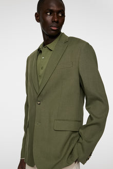 Men | Elton U Super Linen Blazer | Olivine