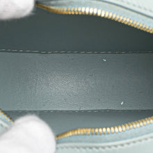 Celine | Pre-Owned Small Calfskin Cuir Triomphe Oval Crossbody | Blue/Light Blue